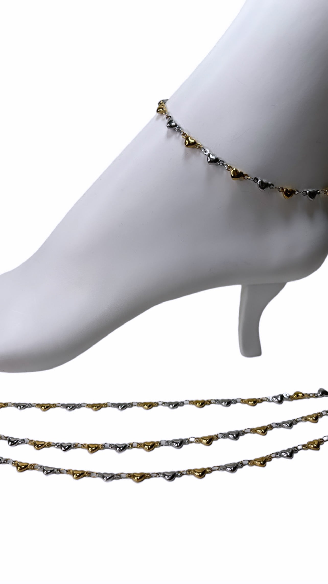 Tiny Hearts Anklet