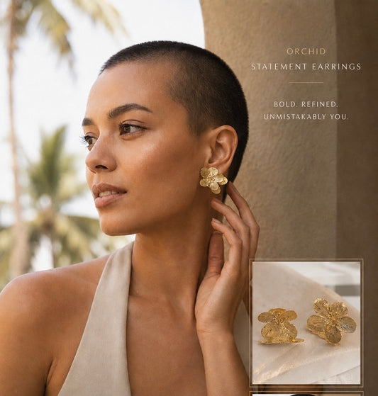 Orchid Statement Earrings