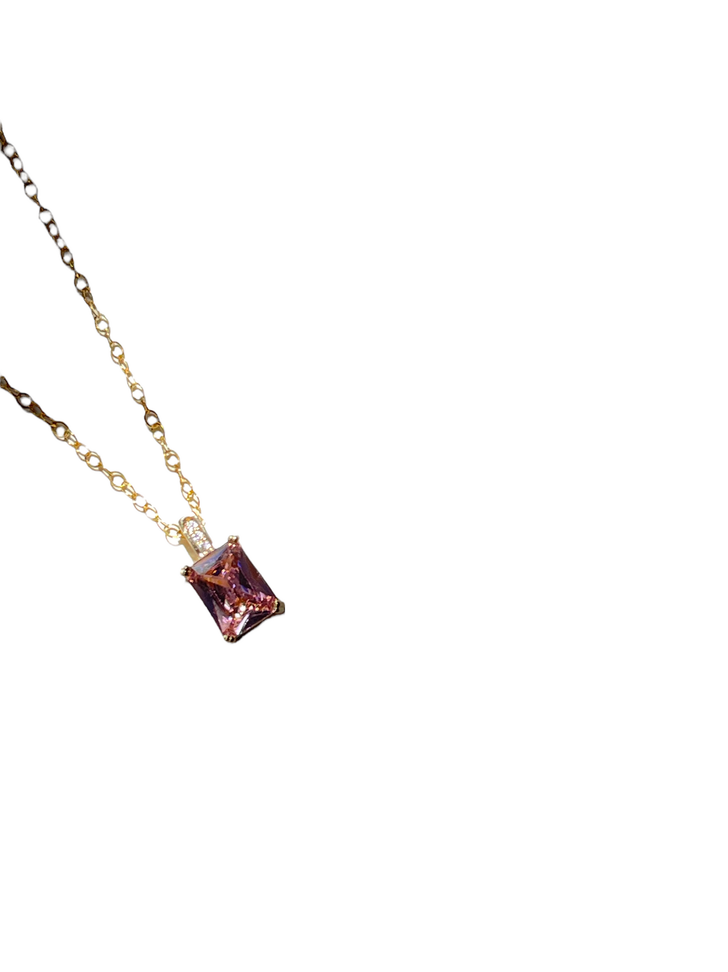 Pink Pendant Necklace