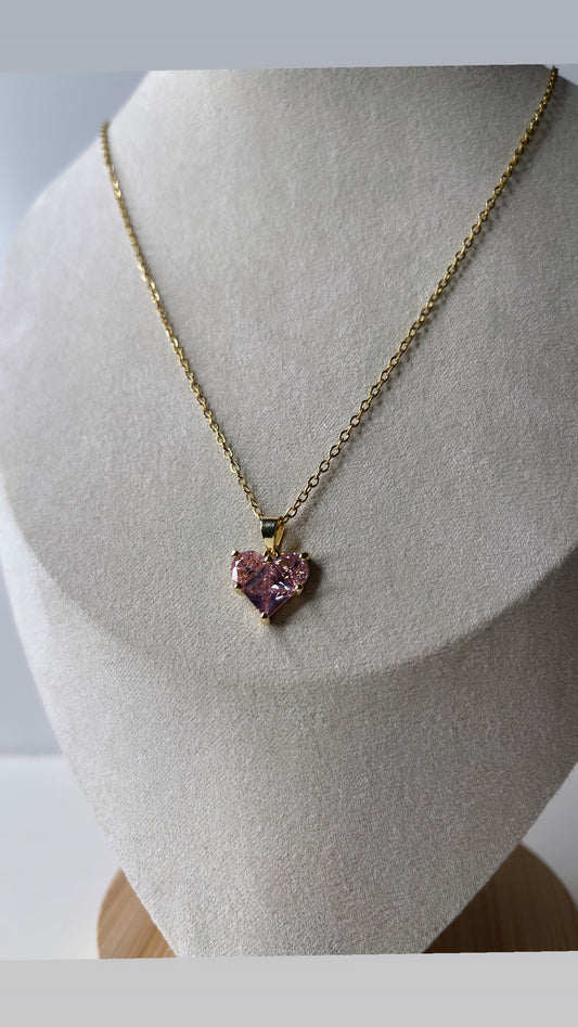 Pink at Heart Pendant Necklace