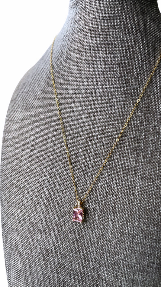 Pink Pendant Necklace